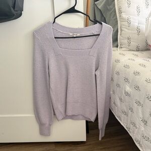 Madewell Lilac Square Neck Sweater